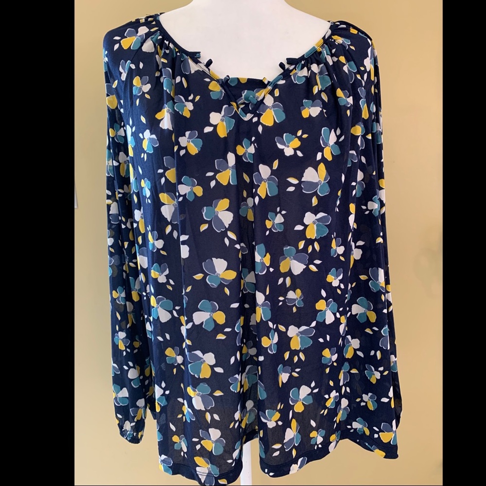 Floral Peasant Blouse by Style & Co. XL